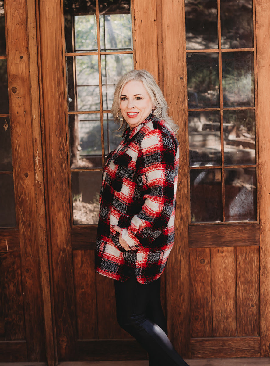 Buffalo plaid jacket hot sale old navy