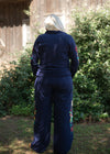 Ann Navy Pants with Embroidery