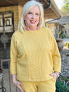 Ivy Jane Quilted Mustard Knit Top