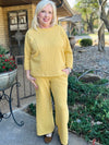 Ivy Jane Quilted Mustard Knit Top