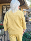 Ivy Jane Quilted Mustard Knit Top