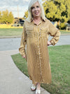 Golden Hour Glam Button Front Dress