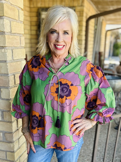 Ivy Jane Green Large Poppy Top