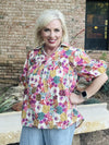 Edison Floral Garden Puff Sleeve Top