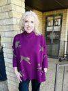 Plum Cheetah Sweater