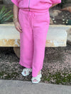 Bubble Gum Cropped Wide Leg Pants