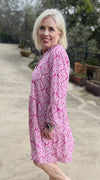 Pink Damask Violet Dress