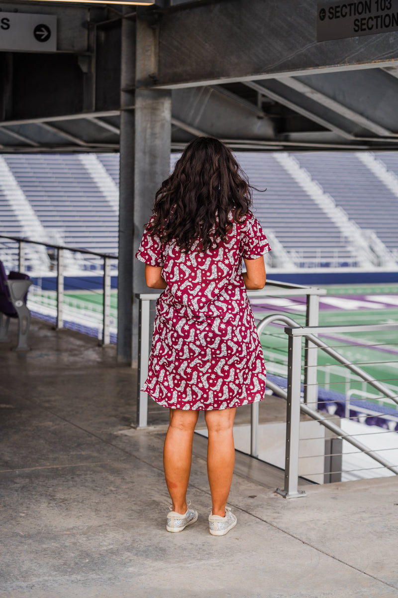 Tailgate Dress - Maroon – Brown Bird Boutique