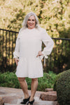 Merritt Flounce Dress In White