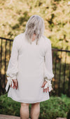 Merritt Flounce Dress In White