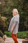 Avalon Waffle Sweater in Gray